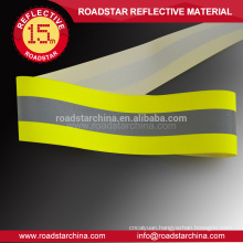 Yellow-sliver-yellow reflective flame retardant tape